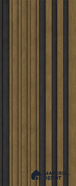 Spiced Walnut 10 ft x 0.89 ft (3060x270 mm) Unic Dual Tone Design Interior & Exterior Wall & Ceiling Panel - 15 mm | Suitable for Balcony, Facade & Open Area | Width is Subjected to 5% Variation