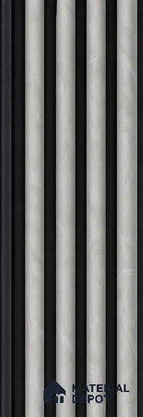 Armani Grey 10 ft x 0.7 ft (3060x215 mm) Dome Dual Black Design Interior & Exterior Wall & Ceiling Panel - 20 mm | Suitable for Balcony, Facade & Open Area | Width is Subjected to 5% Variation