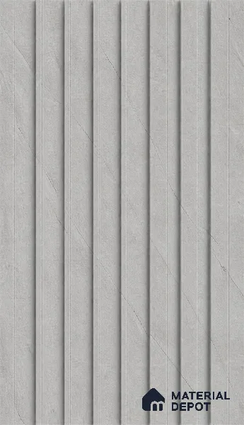 Armani Grey 10 ft x 0.89 ft (3060x270 mm) Unic Design Interior & Exterior Wall & Ceiling Panel - 15 mm | Suitable for Balcony, Facade & Open Area | Width is Subjected to 5% Variation