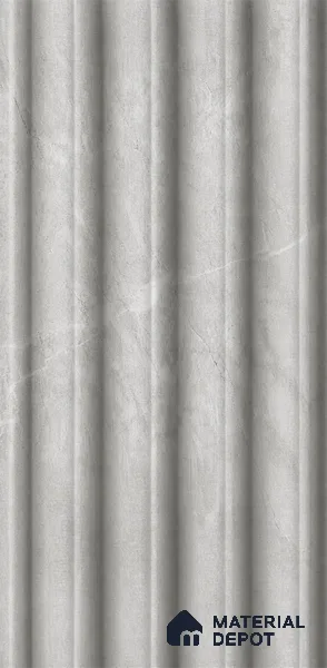 Armani Grey 10 ft x 0.7 ft (3060x215 mm) Dome Design Interior & Exterior Wall & Ceiling Panel - 20 mm | Suitable for Balcony, Facade & Open Area | Width is Subjected to 5% Variation