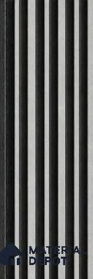 Armani Grey 10 ft x 0.89 ft (3060x270 mm) Stripes Dual Tone Design Interior & Exterior Wall & Ceiling Panel - 20 mm | Suitable for Balcony, Facade & Open Area | Width is Subjected to 5% Variation