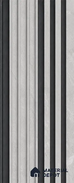 Armani Grey 10 ft x 0.89 ft (3060x270 mm) Unic Dual Tone Design Interior & Exterior Wall & Ceiling Panel - 15 mm | Suitable for Balcony, Facade & Open Area | Width is Subjected to 5% Variation