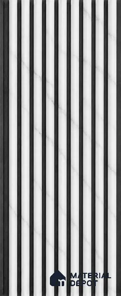 Royal Statuario 10 ft x 0.85 ft (3060x260 mm) Prism Dual Tone Design Interior & Exterior Wall & Ceiling Panel - 21 mm | Suitable for Balcony, Facade & Open Area | Width is Subjected to 5% Variation
