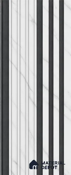 Royal Statuario 10 ft x 0.89 ft (3060x270 mm) Unic Dual Tone Design Interior & Exterior Wall & Ceiling Panel - 15 mm | Suitable for Balcony, Facade & Open Area | Width is Subjected to 5% Variation