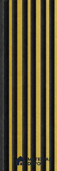 Oro 10 ft x 0.89 ft (3060x270 mm) Stripes Dual Tone Design Interior & Exterior Wall & Ceiling Panel - 20 mm | Suitable for Balcony, Facade & Open Area | Width is Subjected to 5% Variation