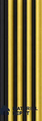 Oro 10 ft x 0.7 ft (3060x215 mm) Dome Dual Black Design Interior & Exterior Wall & Ceiling Panel - 20 mm | Suitable for Balcony, Facade & Open Area | Width is Subjected to 5% Variation