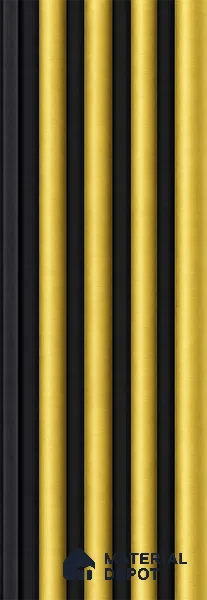 Oro 10 ft x 0.7 ft (3060x215 mm) Dome Dual Black Design Interior & Exterior Wall & Ceiling Panel - 20 mm | Suitable for Balcony, Facade & Open Area | Width is Subjected to 5% Variation
