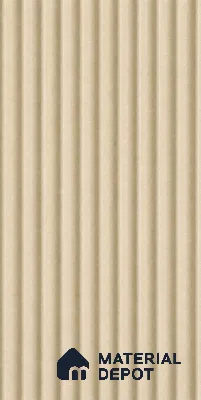 Linen Ivory 10 ft x 0.85 ft (3060x260 mm) Prism Design Interior & Exterior Wall & Ceiling Panel - 21 mm | Suitable for Balcony, Facade & Open Area | Width is Subjected to 5% Variation
