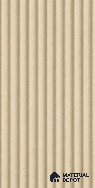 Linen Ivory 10 ft x 0.85 ft (3060x260 mm) Prism Design Interior & Exterior Wall & Ceiling Panel - 21 mm | Suitable for Balcony, Facade & Open Area | Width is Subjected to 5% Variation