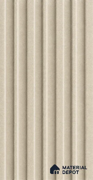 Linen Ivory 10 ft x 0.89 ft (3060x270 mm) Stripes Design Interior & Exterior Wall & Ceiling Panel - 20 mm | Suitable for Balcony, Facade & Open Area | Width is Subjected to 5% Variation
