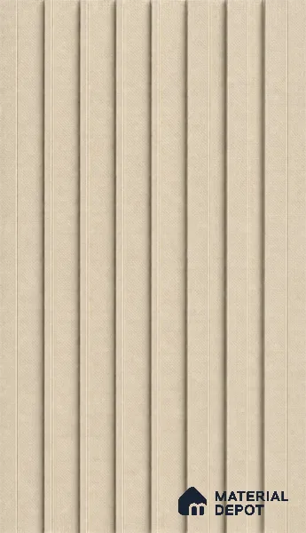 Linen Ivory 10 ft x 0.89 ft (3060x270 mm) Unic Design Interior & Exterior Wall & Ceiling Panel - 15 mm | Suitable for Balcony, Facade & Open Area | Width is Subjected to 5% Variation