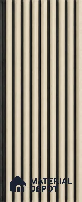 Linen Ivory 10 ft x 0.85 ft (3060x260 mm) Prism Dual Tone Design Interior & Exterior Wall & Ceiling Panel - 21 mm | Suitable for Balcony, Facade & Open Area | Width is Subjected to 5% Variation