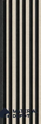Linen Ivory 10 ft x 0.89 ft (3060x270 mm) Stripes Dual Tone Design Interior & Exterior Wall & Ceiling Panel - 20 mm | Suitable for Balcony, Facade & Open Area | Width is Subjected to 5% Variation