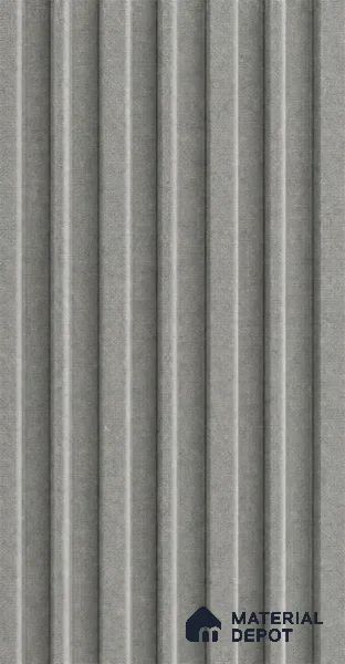 Linen Grey 10 ft x 0.89 ft (3060x270 mm) Stripes Design Interior & Exterior Wall & Ceiling Panel - 20 mm | Suitable for Balcony, Facade & Open Area | Width is Subjected to 5% Variation