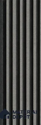 Linen Grey 10 ft x 0.89 ft (3060x270 mm) Stripes Dual Tone Design Interior & Exterior Wall & Ceiling Panel - 20 mm | Suitable for Balcony, Facade & Open Area | Width is Subjected to 5% Variation