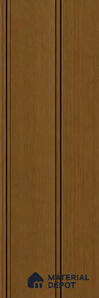 Golden Oak 10 ft x 1 ft (3060x340 mm) Duo Design Interior & Exterior Wall & Ceiling Panel - 12 mm | Suitable for Balcony, Facade & Open Area | Width is Subjected to 5% Variation