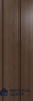 Walnut 10 ft x 1 ft (3060x340 mm) Duo Design Interior & Exterior Wall & Ceiling Panel - 12 mm | Suitable for Balcony, Facade & Open Area | Width is Subjected to 5% Variation