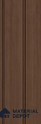 Mahogany 10 ft x 1 ft (3060x340 mm) Duo Design Interior & Exterior Wall & Ceiling Panel - 12 mm | Suitable for Balcony, Facade & Open Area | Width is Subjected to 5% Variation