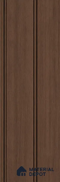 Mahogany 10 ft x 1 ft (3060x340 mm) Duo Design Interior & Exterior Wall & Ceiling Panel - 12 mm | Suitable for Balcony, Facade & Open Area | Width is Subjected to 5% Variation