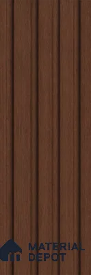 Mahogany 10 ft x 0.86 ft (3060x265 mm) Louvers Design Interior & Exterior Wall & Ceiling Panel - 14 mm | Suitable for Balcony, Facade & Open Area | Width is Subjected to 5% Variation