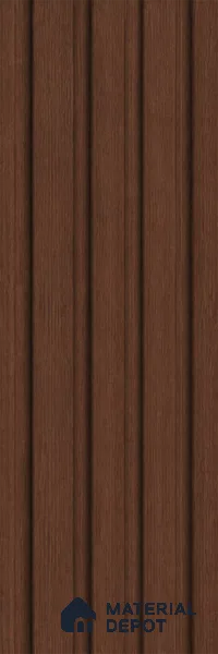 Mahogany 10 ft x 0.86 ft (3060x265 mm) Louvers Design Interior & Exterior Wall & Ceiling Panel - 14 mm | Suitable for Balcony, Facade & Open Area | Width is Subjected to 5% Variation