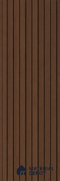 Mahogany 10 ft x 8.2 inch Vertica Design Interior & Exterior Wall & Ceiling Panel - 20 mm | Suitable for Balcony, Facade & Open Area | Width is Subjected to 5% Variation