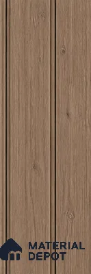 Chestnut 10 ft x 1 ft (3060x340 mm) Duo Design Interior & Exterior Wall & Ceiling Panel - 12 mm | Suitable for Balcony, Facade & Open Area | Width is Subjected to 5% Variation