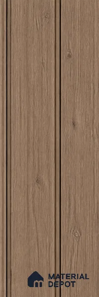 Chestnut 10 ft x 1 ft (3060x340 mm) Duo Design Interior & Exterior Wall & Ceiling Panel - 12 mm | Suitable for Balcony, Facade & Open Area | Width is Subjected to 5% Variation