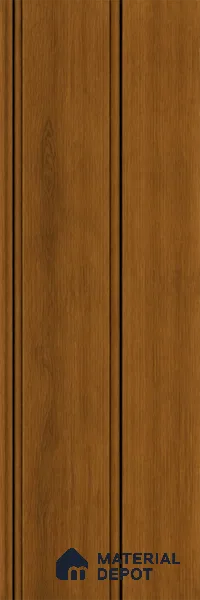 Oak Wood Ocre 10 ft x 1 ft (3060x340 mm) Duo Design Interior & Exterior Wall & Ceiling Panel - 12 mm | Suitable for Balcony, Facade & Open Area | Width is Subjected to 5% Variation