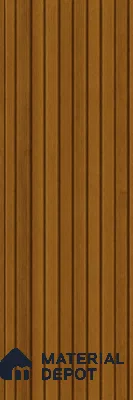 Oak Wood Ocre 10 ft x 8.2 inch Vertica Design Interior & Exterior Wall & Ceiling Panel - 20 mm | Suitable for Balcony, Facade & Open Area | Width is Subjected to 5% Variation