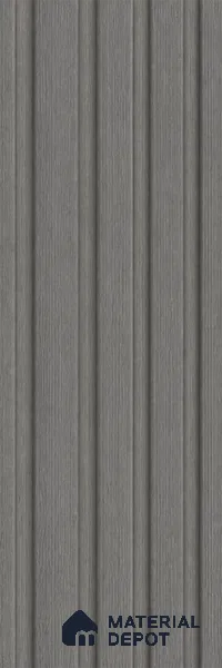 Ashwood Grey 10 ft x 0.86 ft (3060x265 mm) Louvers Design Interior & Exterior Wall & Ceiling Panel - 14 mm | Suitable for Balcony, Facade & Open Area | Width is Subjected to 5% Variation