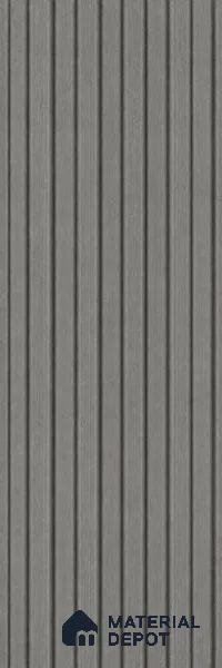 Ashwood Grey 10 ft x 8.2 inch Vertica Design Interior & Exterior Wall & Ceiling Panel - 20 mm | Suitable for Balcony, Facade & Open Area | Width is Subjected to 5% Variation