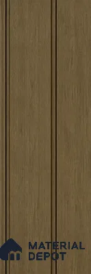 Spiced Walnut 10 ft x 1 ft (3060x340 mm) Duo Design Interior & Exterior Wall & Ceiling Panel - 12 mm | Suitable for Balcony, Facade & Open Area | Width is Subjected to 5% Variation