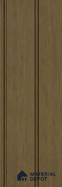 Spiced Walnut 10 ft x 1 ft (3060x340 mm) Duo Design Interior & Exterior Wall & Ceiling Panel - 12 mm | Suitable for Balcony, Facade & Open Area | Width is Subjected to 5% Variation