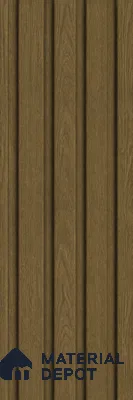 Spiced Walnut 10 ft x 0.86 ft (3060x265 mm) Louvers Design Interior & Exterior Wall & Ceiling Panel - 14 mm | Suitable for Balcony, Facade & Open Area | Width is Subjected to 5% Variation