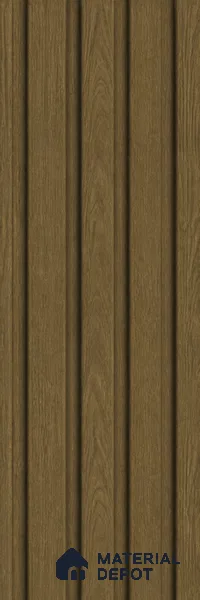 Spiced Walnut 10 ft x 0.86 ft (3060x265 mm) Louvers Design Interior & Exterior Wall & Ceiling Panel - 14 mm | Suitable for Balcony, Facade & Open Area | Width is Subjected to 5% Variation