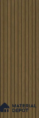 Spiced Walnut 10 ft x 8.2 inch Vertica Design Interior & Exterior Wall & Ceiling Panel - 20 mm | Suitable for Balcony, Facade & Open Area | Width is Subjected to 5% Variation