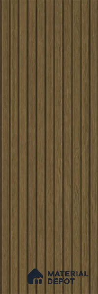 Spiced Walnut 10 ft x 8.2 inch Vertica Design Interior & Exterior Wall & Ceiling Panel - 20 mm | Suitable for Balcony, Facade & Open Area | Width is Subjected to 5% Variation