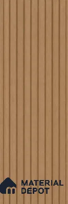 Beech Wood 10 ft x 8.2 inch Vertica Design Interior & Exterior Wall & Ceiling Panel - 20 mm | Suitable for Balcony, Facade & Open Area | Width is Subjected to 5% Variation