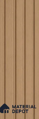 Beech Wood 10 ft x 0.86 ft (3060x265 mm) Louvers Design Interior & Exterior Wall & Ceiling Panel - 14 mm | Suitable for Balcony, Facade & Open Area | Width is Subjected to 5% Variation