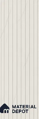 Statuario 10 ft x 8.2 inch Vertica Design Interior & Exterior Wall & Ceiling Panel - 20 mm | Suitable for Balcony, Facade & Open Area | Width is Subjected to 5% Variation