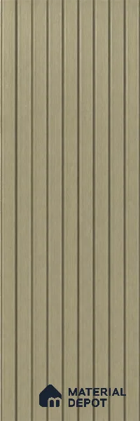 Gold 10 ft x 8.2 inch Vertica Design Interior & Exterior Wall & Ceiling Panel - 20 mm | Suitable for Balcony, Facade & Open Area | Width is Subjected to 5% Variation