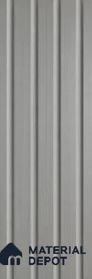 Silver 10 ft x 0.86 ft (3060x265 mm) Louvers Design Interior & Exterior Wall & Ceiling Panel - 14 mm | Suitable for Balcony, Facade & Open Area | Width is Subjected to 5% Variation