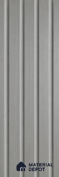 Silver 10 ft x 0.86 ft (3060x265 mm) Louvers Design Interior & Exterior Wall & Ceiling Panel - 14 mm | Suitable for Balcony, Facade & Open Area | Width is Subjected to 5% Variation