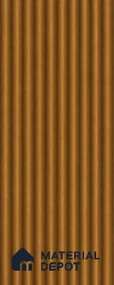 Oak Wood Ocre 10 ft x 0.45 ft (3060x140 mm) Pyramid Design Interior & Exterior Wall & Ceiling Panel - 14 mm | Suitable for Balcony, Facade & Open Area | Width is Subjected to 5% Variation