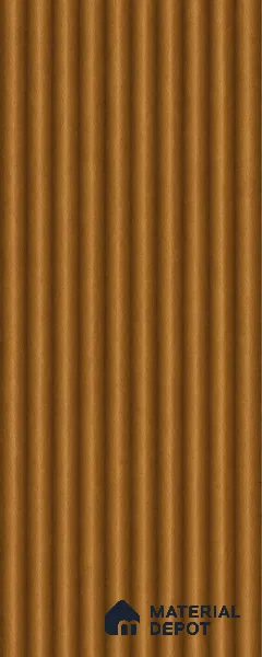 Oak Wood Ocre 10 ft x 0.45 ft (3060x140 mm) Pyramid Design Interior & Exterior Wall & Ceiling Panel - 14 mm | Suitable for Balcony, Facade & Open Area | Width is Subjected to 5% Variation