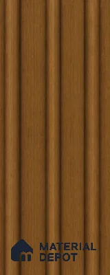 Oak Wood Ocre 10 ft x 0.6 ft (3060x180 mm) Arch Design Interior & Exterior Wall & Ceiling Panel - 17 mm | Suitable for Balcony, Facade & Open Area | Width is Subjected to 5% Variation