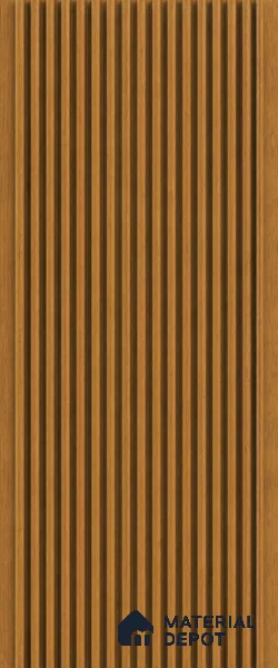 Oak Wood Ocre 10 ft x 0.68 ft (3060x208 mm) Curve Design Interior & Exterior Wall & Ceiling Panel - 10 mm | Suitable for Balcony, Facade & Open Area | Width is Subjected to 5% Variation