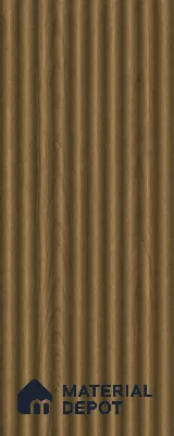 Spiced Walnut 10 ft x 0.45 ft (3060x140 mm) Pyramid Design Interior & Exterior Wall & Ceiling Panel - 14 mm | Suitable for Balcony, Facade & Open Area | Width is Subjected to 5% Variation