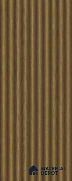 Spiced Walnut 10 ft x 0.45 ft (3060x140 mm) Pyramid Design Interior & Exterior Wall & Ceiling Panel - 14 mm | Suitable for Balcony, Facade & Open Area | Width is Subjected to 5% Variation